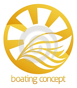 Speed boat or yacht circle design