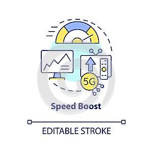 Speed boost concept icon