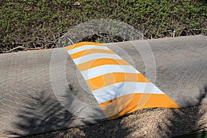 Speed bump on the road