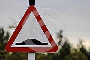 Speed Bump Warning Sign