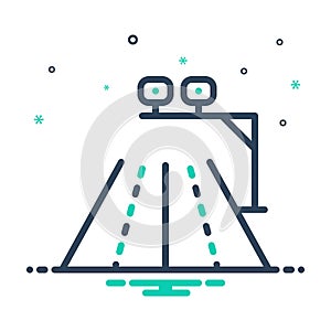 Mix icon for Speed Camera, camera and route
