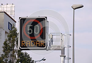 Speed camera radar photo