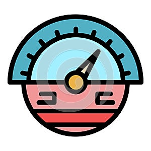 Speed car dashboard icon color outline vector
