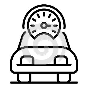 Speed car icon, outline style