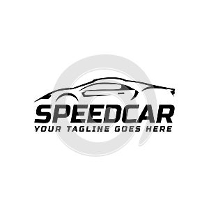 Speed car logo concept design vector