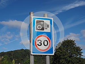 speed carmera sign