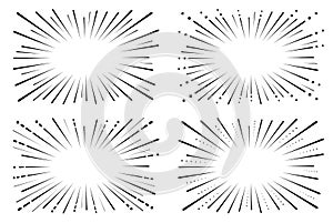 Speed comic book. Background of radial lines. Isolation. Vector