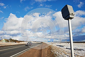 Speed control radar camera