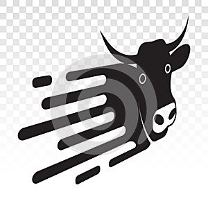 Speed cow logo for apps or website