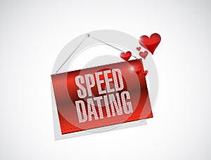 speed dating banner sign concept