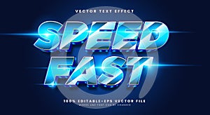 Speed Fast 3d editable text effect Template