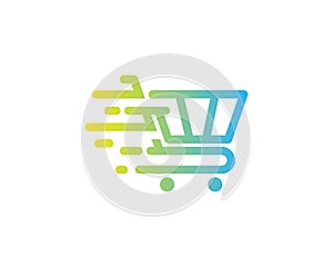 Speed Fast Shopping Icon Logo Design Element