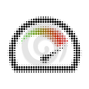 Speed Gauge Halftone Dotted Icon