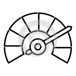 Speed gauge icon outline vector. Panel gauge