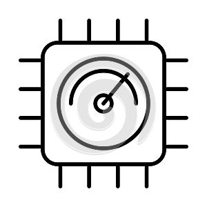 Speed gauge line style icon