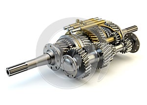 Speed gearbox on isolated photo