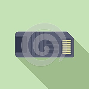 Speed gigabyte memory icon flat vector. Solid focus state