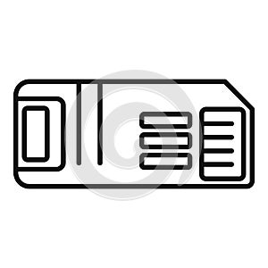 Speed gigabyte memory icon outline vector. Solid focus state