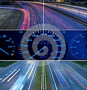 Speed highway collage