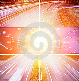Speed highway collage