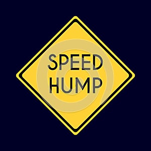 speed hump road sign. Vector illustration decorative design