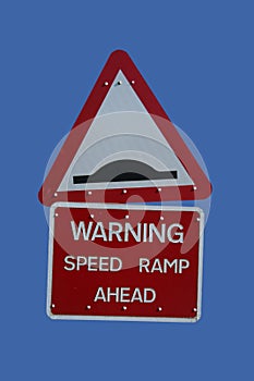 Speed hump sign photo