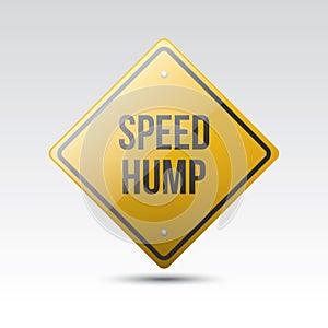 speed hump sign. Vector illustration decorative design