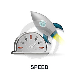 Speed icon. 3d illustration from performance collection. Creative Speed 3d icon for web design, templates, infographics