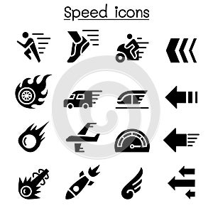 Speed icon set