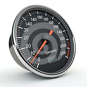 Speed indicator 3D illustration