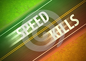 Speed Kills Speeding Beating Traffic Red Light Illustration