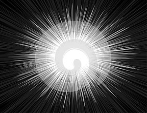 Speed Light Comic Book Style Explosion Beam Radial Zoom Background