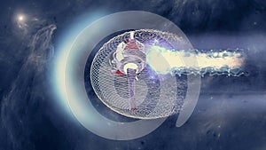 Speed of light, magnetic field enveloping a spaceship. Space travel and new frontiers