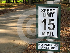 Speed limit 15mph