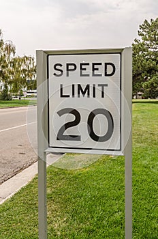 Speed Limit 20 Sign