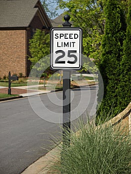 Speed Limit 25 Residential