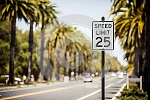 Speed Limit 25 sign