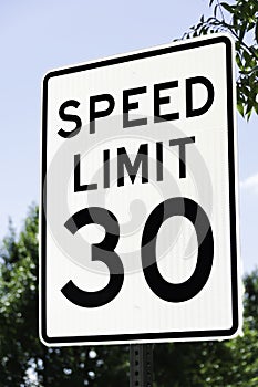 Speed Limit 30 Sign