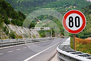 Speed limit on a highway