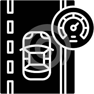 Speed limit icon, car accident and safety related vector illustration