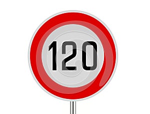 Speed limit sign 120