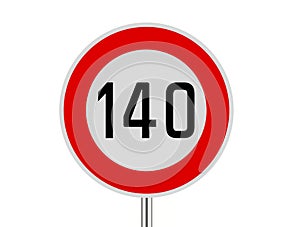 Speed limit sign 140 km, Speed limit sign 140