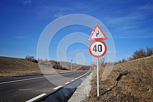 Speed limit sign photo