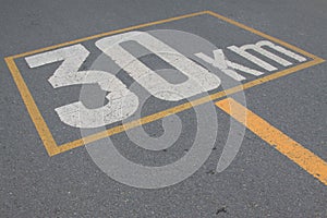Speed limit sign 30