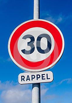 Speed limit sign