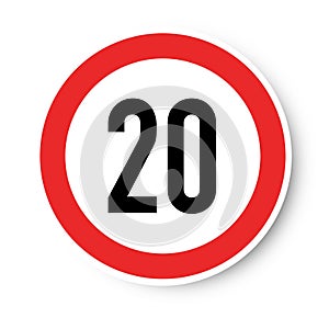 Speed limit sign in concept abstract picture. Business artwork vector graphics