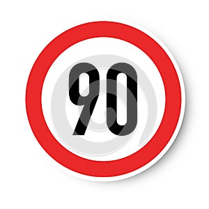 Speed limit sign in concept abstract picture. Business artwork vector graphics