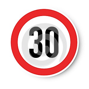 Speed limit sign in concept abstract picture. Business artwork vector graphics