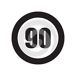 Speed limit sign icon. Trendy Speed limit sign logo concept on w