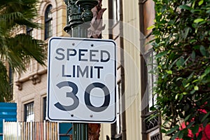 Speed limit sign
